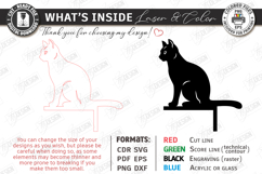 Cat Door Corner Laser Cut| Wall Decor|Home Decor |Black Cat Product Image 2