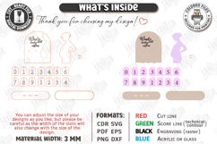 Pregnancy Countdown Milestone Board Laser Cut|Counting Weeks Product Image 3