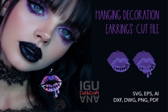 Halloween Lips Earrings SVG