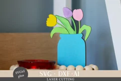 Tulips Laser Cut, Flowers Laser Cut, Gift For Mom Laser Cut Product Image 1