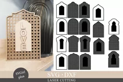 Rattan arch sign laser, Rattan sign laser, Laser cut file, R Product Image 1