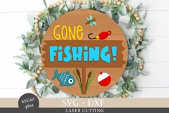 Gone Fishing SVG, Summer Laser Cut, Fathers Day Laser,Cricut Product Image 1