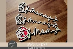 Mom Laser Cut, Laser SVG, Mother's day SVG, Product Image 1
