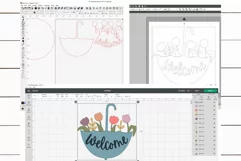 Welcome Door Sign, Cricut SVG, Laser SVG, Spring SVG Product Image 4