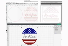America Laser Cut, America Round Sign Laser Cut Product Image 4
