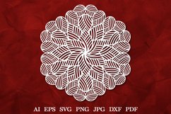 Lasercut Mandala SVG, Flower Mandala Cut File, Mandala SVG Product Image 1