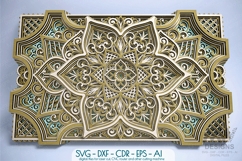Multi-layer mandala design optimized for laser cutting machines and decorative panels