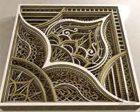 Laser cut mandala art file compatible with CNC and laser machines