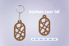 Laser Cut Oval Keychain SVG Product Image 1