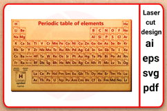 Laser cut Periodic table of elements SVG vector template Product Image 1