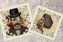laser cut photo frames with vintage photos