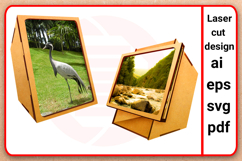 Laser cut Photo stand holder SVG vector template Product Image 1