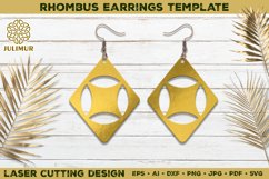 Laser Cutting Rhombus Earrings Bundle Template Product Image 2