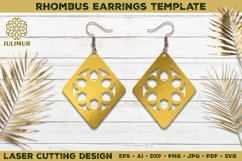 Laser Cutting Rhombus Earrings Bundle Template Product Image 5