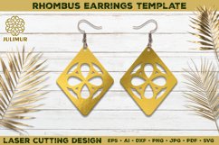 Laser Cutting Rhombus Earrings Bundle Template Product Image 10