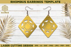 Laser Cutting Rhombus Earrings Bundle Template Product Image 16