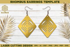 Laser Cutting Rhombus Earrings Bundle Template Product Image 19