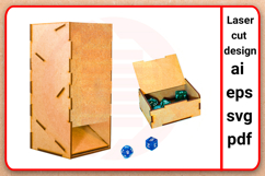 Laser cut SVG design Dice tower template Digital download Product Image 1