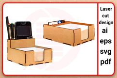 Laser cut SVG Memo pad holder template digital download Product Image 1