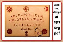 Laser cut SVG Ouija spirit talking board template Product Image 1