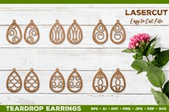 Lasercut Teardrop Earrings SVG. Earrings for Laser Cutting Product Image 1