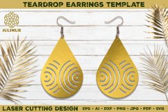 Laser Cutting Teardrop Earrings Digital Template Product Image 1
