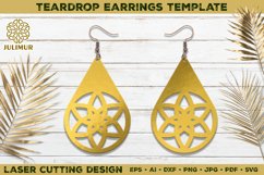 Laser Cutting Teardrop Earrings Digital Template Product Image 1