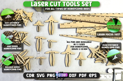 Laser Cut Tools Set | Honeycomb Bed Pins | Antiflashback Pin Product Image 1