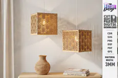 Wooden Pendant Light Shade Laser Cut | Home Decor | Pattern Product Image 2