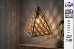 Wooden Pendant Light Shade Laser Cut Bundle | Home Decor SVG Product Image 22