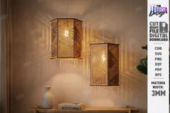 Wooden Pendant Light Shade Laser Cut | Home Decor | Pattern Product Image 1