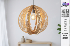Wooden Pendant Light Shade Laser Cut | Home Decor | Pattern Product Image 2
