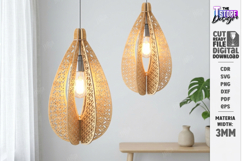 Wooden Pendant Light Shade Laser Cut | Home Decor | Pattern Product Image 2