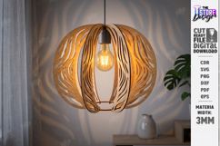 Wooden Pendant Light Shade Laser Cut | Home Decor | Pattern Product Image 1