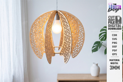 Wooden Pendant Light Shade Laser Cut | Home Decor | Pattern Product Image 3