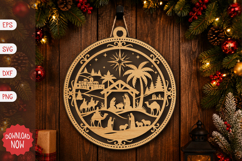 Christmas Nativity Ornament SVG Product Image 1