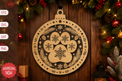 Cat Paw Christmas Ornament SVG Product Image 1