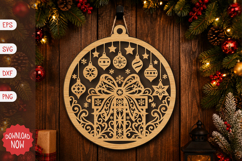 Reindeer Gift Ornament SVG Product Image 1