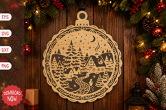 Christmas Village Ornament SVG Product Image 1