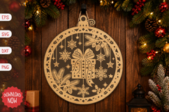 Christmas Gift Ornament SVG Product Image 1