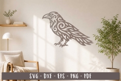 Raven Wall Decor SVG Crow Laser Cut design Product Image 2