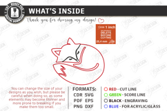 Cute Sleeping Animal Corner Bookmark Laser Cut | Fox SVG Product Image 3