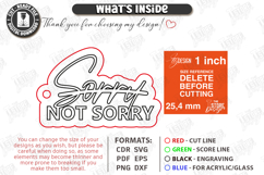 Sarcastic Keychain Laser Cut | Snarky Keyring | Funny SVG Product Image 3