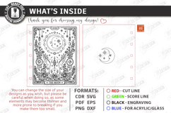 Wooden Mystical Notebook Cover Laser Cut | Celestial Design Product Image 3