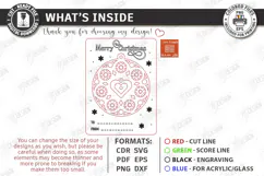 Christmas Dream Catcher Card with Ornament Laser Cut | CNC Product Image 3
