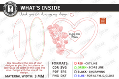 Mother's Day Hanging Hearts Laser Cut Bundle | Floral Hearts Product Image 7