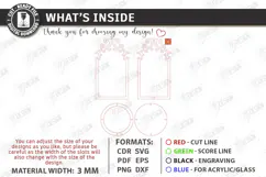 Wooden Hanging Candle Holder Laser Cut | Christmas Lantern Product Image 3