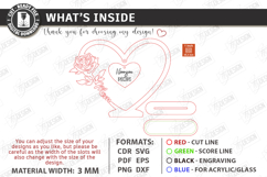 Mother's Day Hanging Hearts Laser Cut Bundle | Floral Hearts Product Image 19