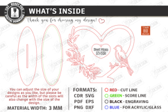 Mother's Day Hanging Hearts Laser Cut Bundle | Floral Hearts Product Image 20