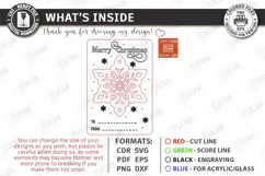 Christmas Dream Catcher Card with Ornament Laser Cut | CNC Product Image 2